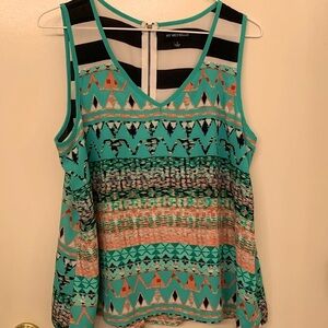 My Michelle, Sleeveless Top, L, like new and colorful!  Super comfortable!